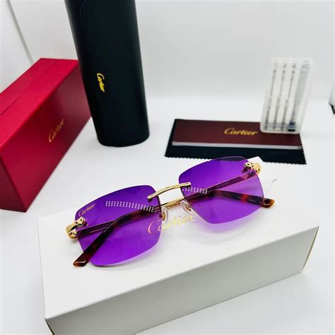 cartier sunglasses purple